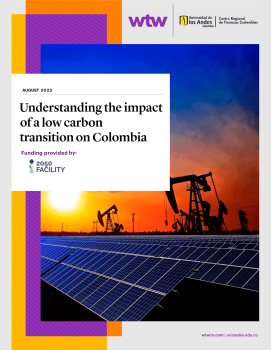 Portada del informe 'Understanding the impact of a low carbon transition on Colombia'